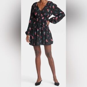 NWOT A NEW DAY Ballon long sleeve dropped waist mini a line dress Sz XS S M L ✨